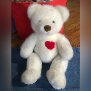 Russ Cream Teddy Bear with Red Heart